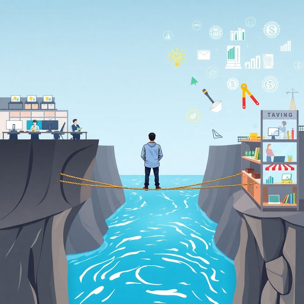 Финансовый рубикон предпринимателя: когда уходить с наёмной работы в бизнес